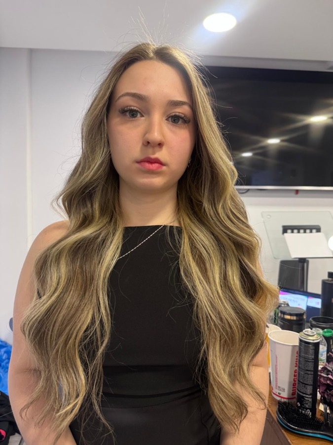 Resultado real de mechas del salón